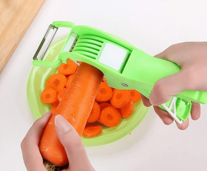 Plastic 2 in 1 Vegetable & Fruit Multi Cutter with Peeler - Klever Item